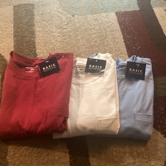 Brand New 3 pack Men’s Basic Edition Short Sleeve T-Shirts with Pockets - Picture 9 of 9
